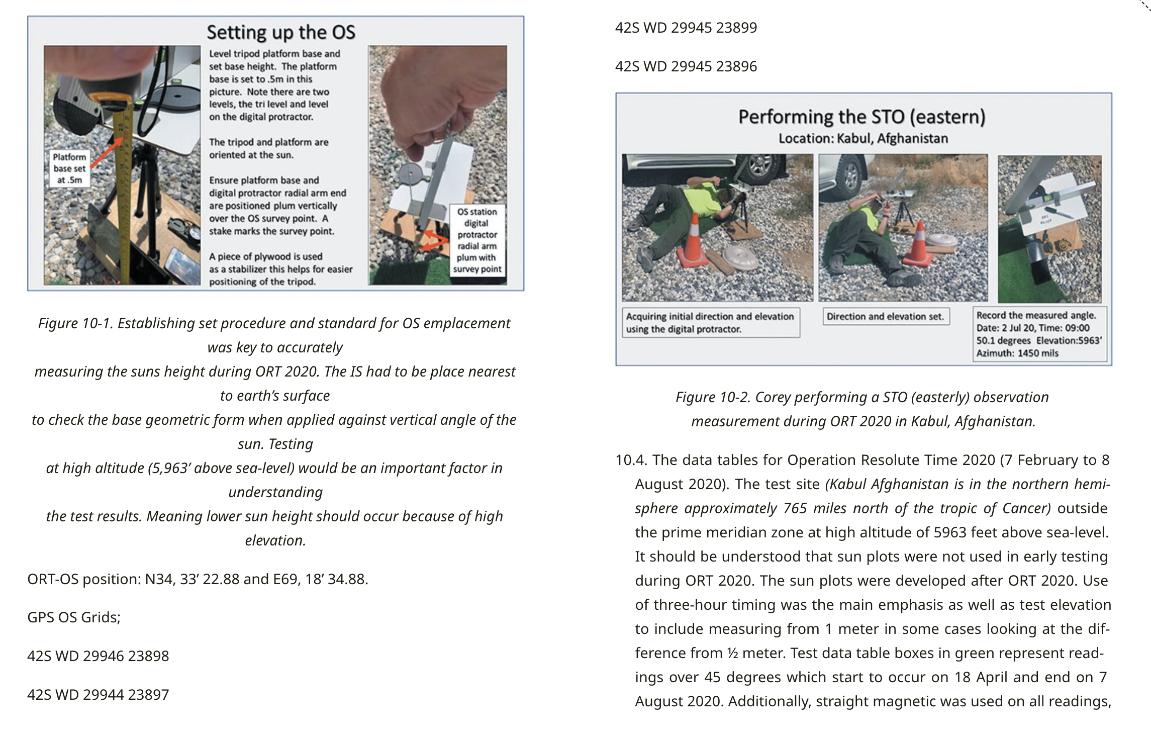 ORT 2020 — Setting up the OS, STO observation photos, section 10.4
